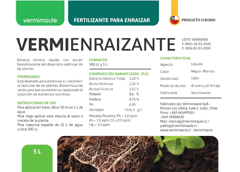 Enraizante - Vermienraizante 5 litros