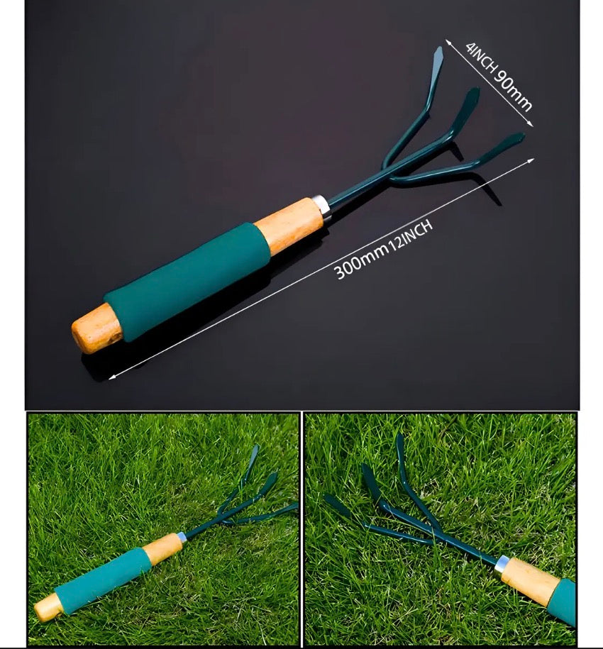 Kit de Herramientas Jardinería con mango de madera
