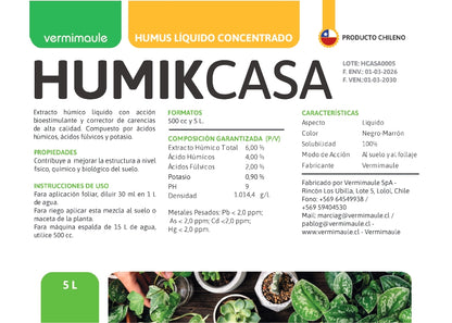 Humus líquido concentrado - Humik Casa 500 cc