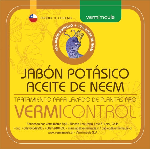 Jabón Potásico con aceite de Neem - Vermicontrol 500 gr