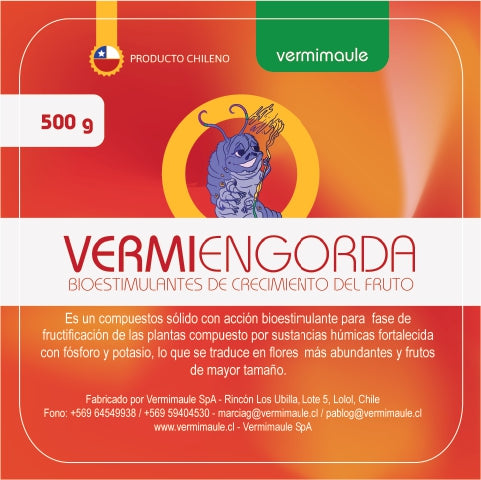 Guano Rojo + Ácidos Húmicos - Vermiengorda 500 gr