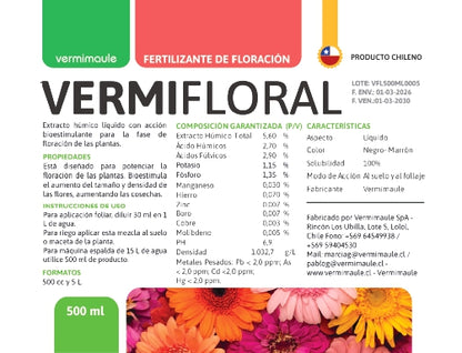 Bioestimulante para Flores - Vermifloral 500 cc