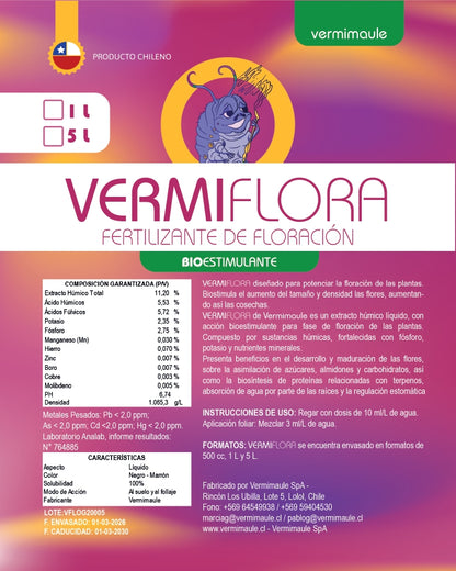 Bioestimulante Floración - Vermiflora Grow 1 litro