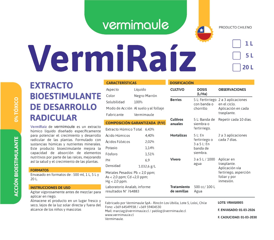 Enraizante - Vermiraíz 5 litros