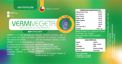 Bioestimulante de Crecimiento - Vermivegeta Grow 500 cc