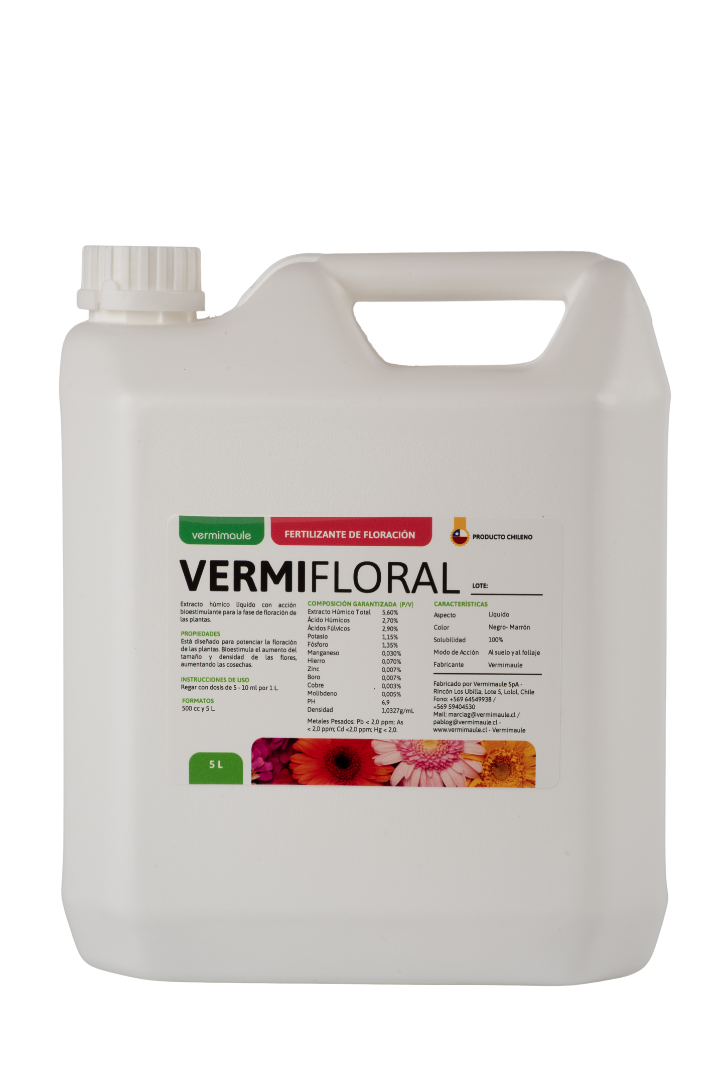 Bioestimulante para Flores - Vermifloral 5 litros