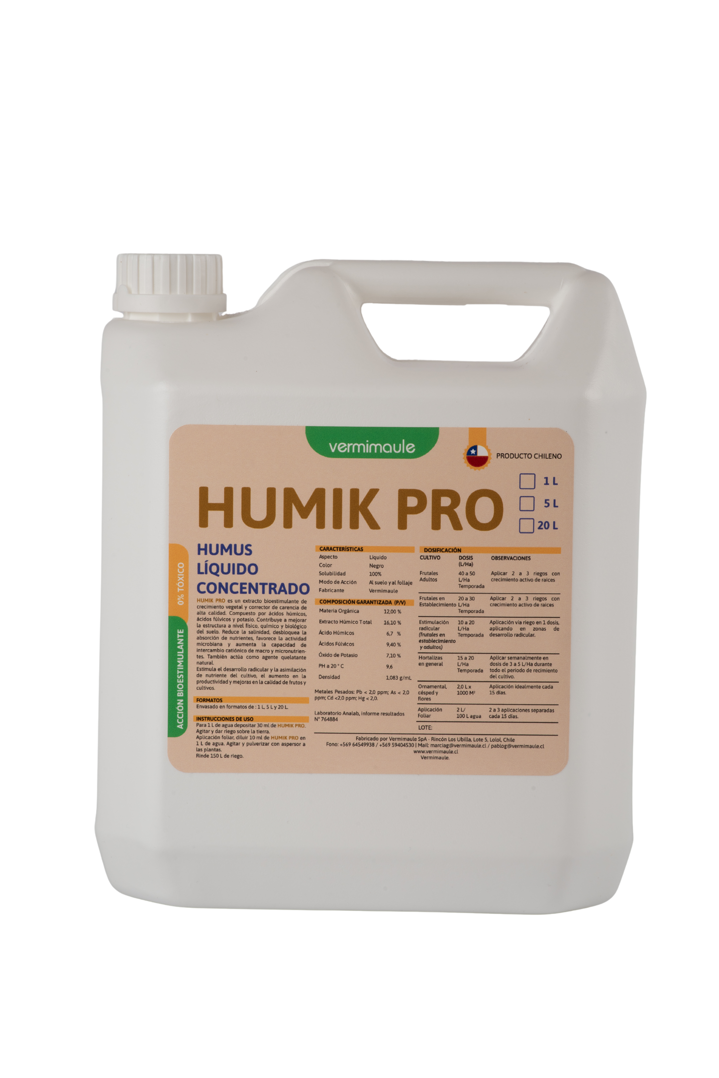 Ácido Húmico 12% - HumikPro 5 litros
