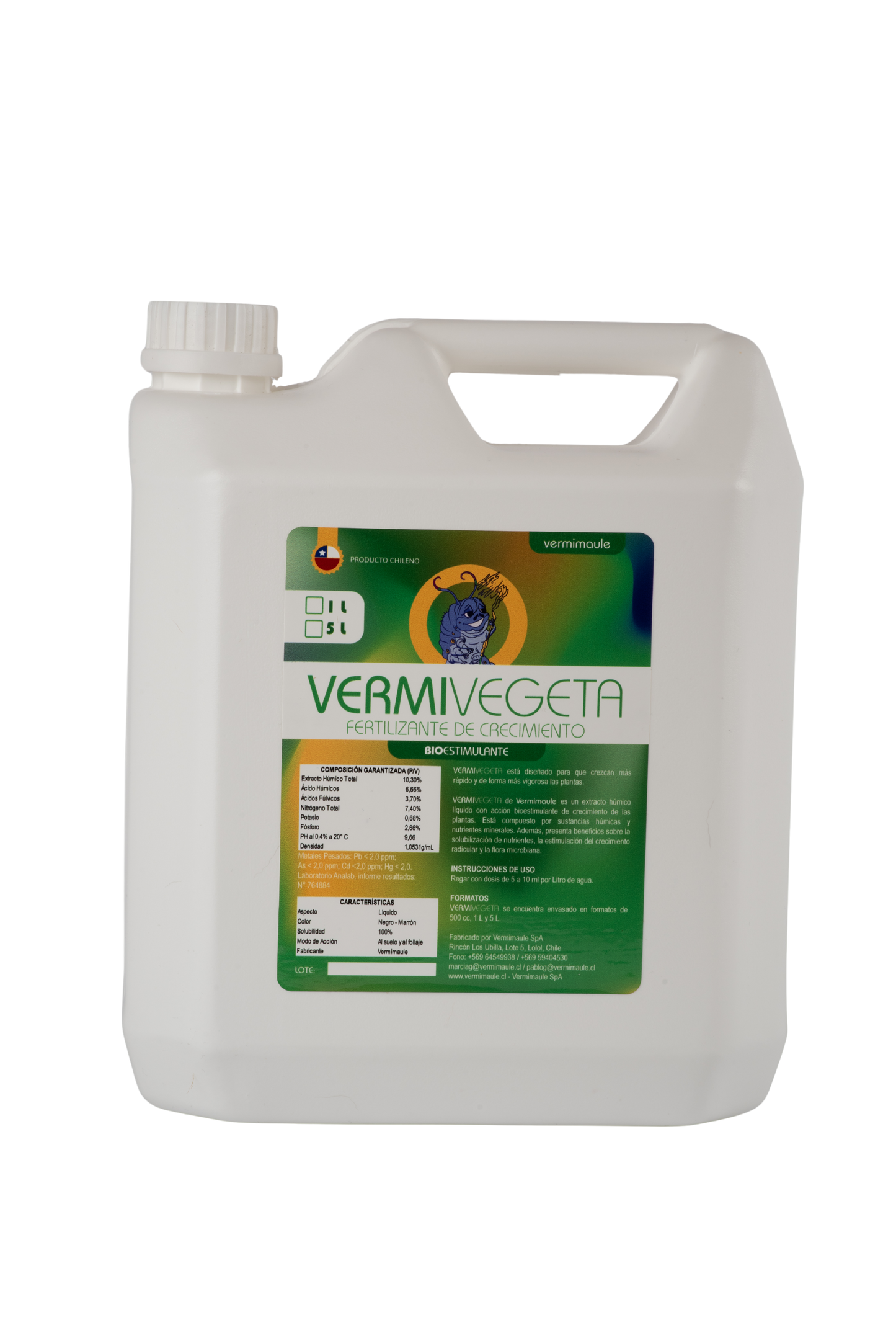 Bioestimulante de Crecimiento - Vermivegeta Grow 5 litros