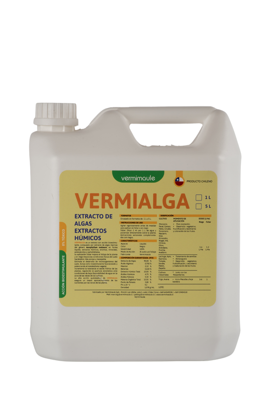 Bioestimulante de Alga - Vermialga (Ascophyllum Nodosum) 5 litros