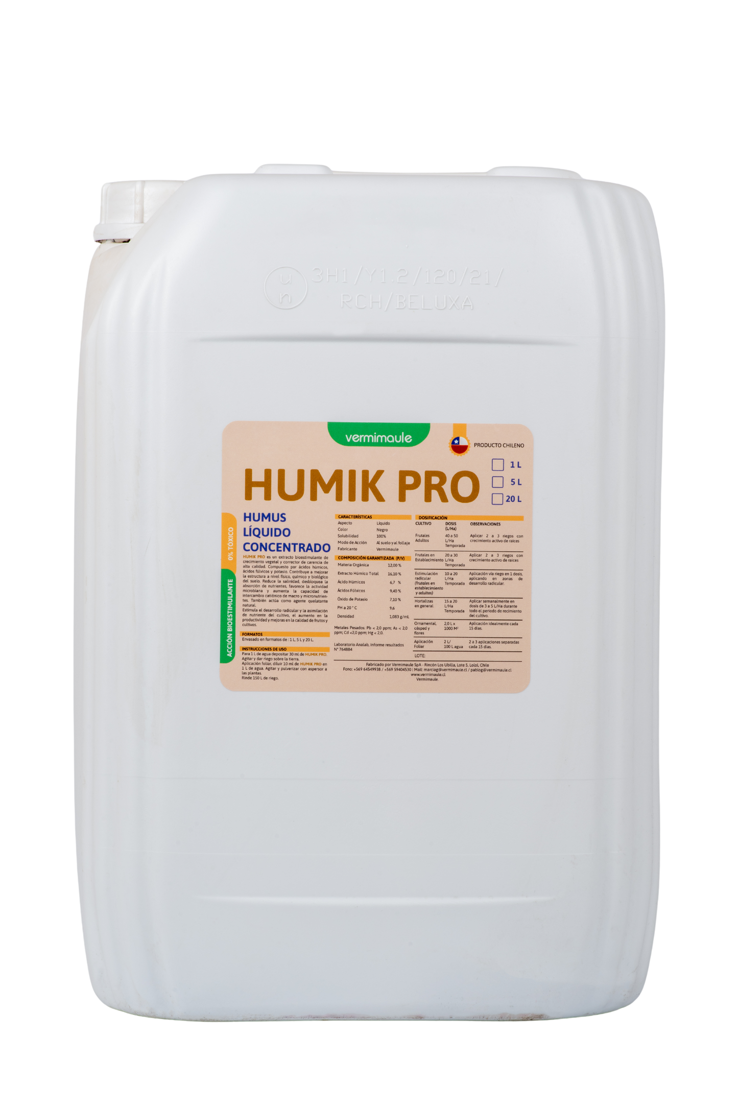 Ácido Húmico 12% - HumikPro 20 litros
