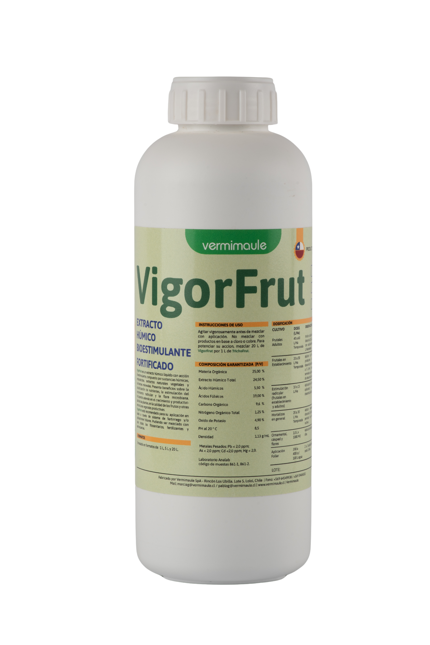 Bioestimulante - Ácidos Húmicos Líquidos -  Vigorfrut 1 litro