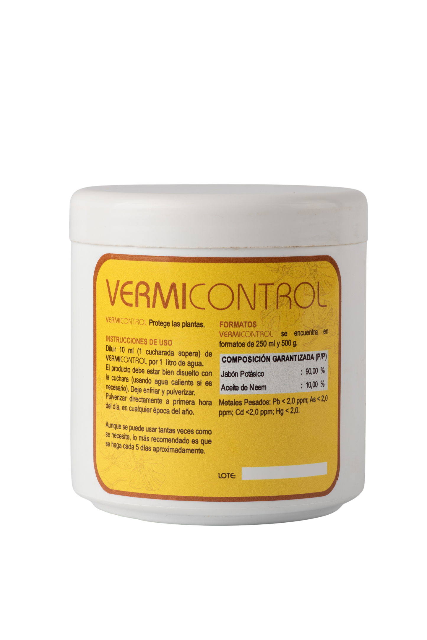 Jabón Potásico con aceite de Neem - Vermicontrol 500 gr