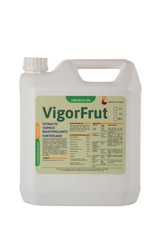 Bioestimulante - Ácidos Húmicos Líquidos -  Vigorfrut 5 litros